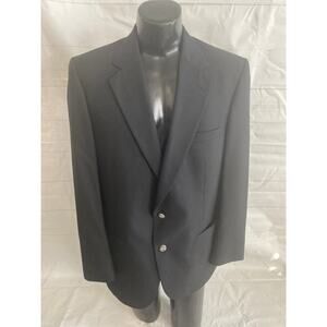 Burberry Blue Label Wool Black Single Breasted Jacket Gold Burberry Buttons 44L